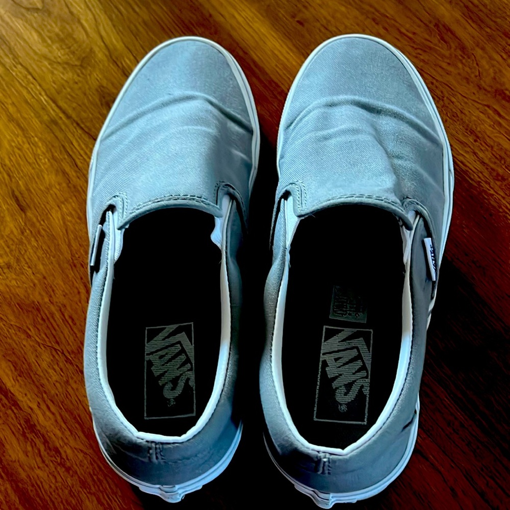 Vans gray slip on canvas shoe women’s size 8